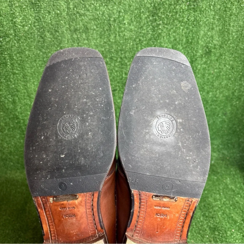 MEZLAN Mens Dress Shoes Genuine Crocodile Brown Leather Size 10.5 M - Picture 9 of 12